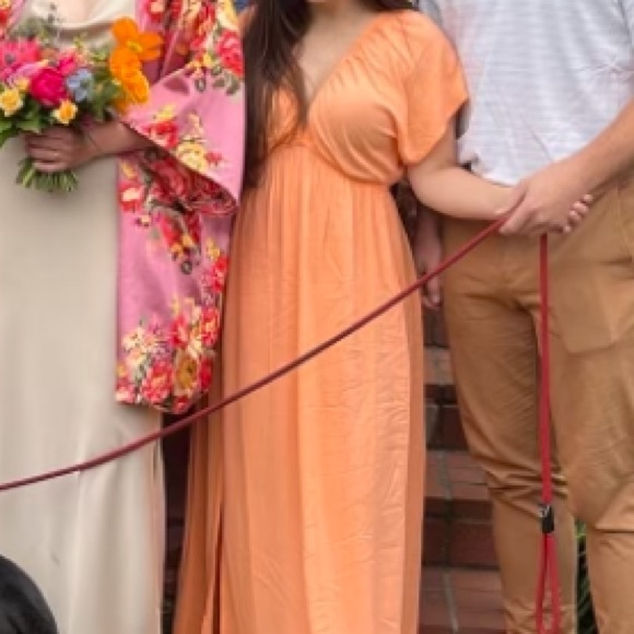 ASOS Petite Peach Maxi Dress - Picture 4 of 5